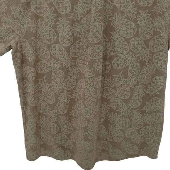 Eventide Pineapple Print Linen Cotton Shirt XL - Picture 7 of 11